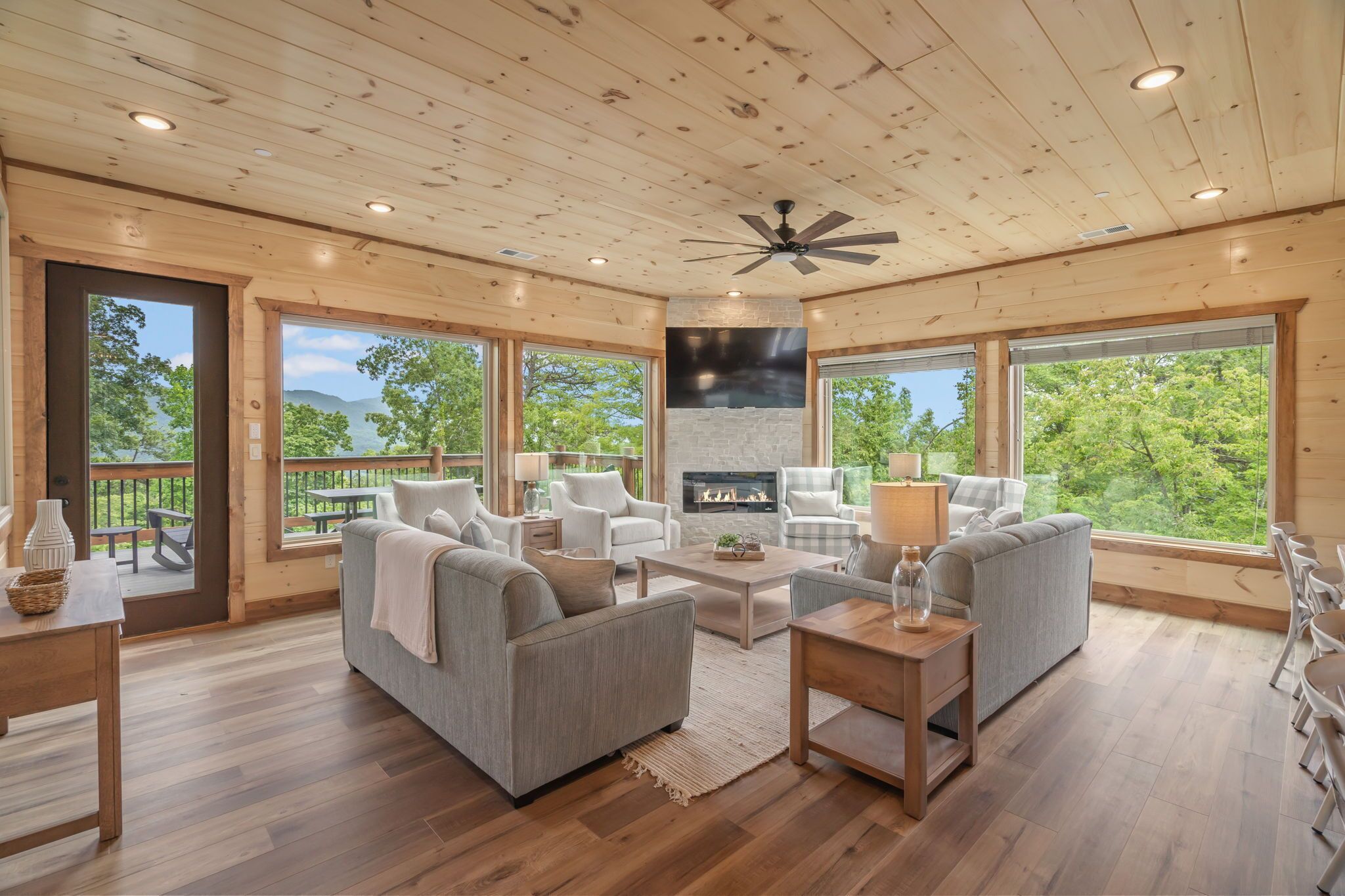 Télévision, cheminée