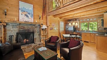 Télévision, cheminée