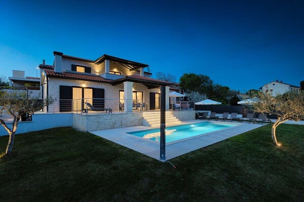 A heated pool