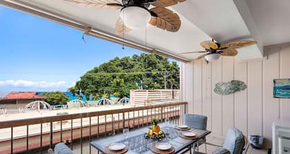 Kona Plaza#203 2nd Floor Ocean View In Heart of Kona Town AC & Elevators