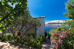 Property grounds - A beautiful apartment located directly by the sea (Baska)