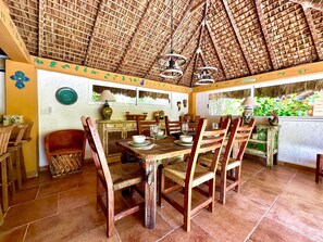Dining - Casa Blandina In town, Restaurants, pickle, beach, private pool, Hot tub  (Los Barriles)
