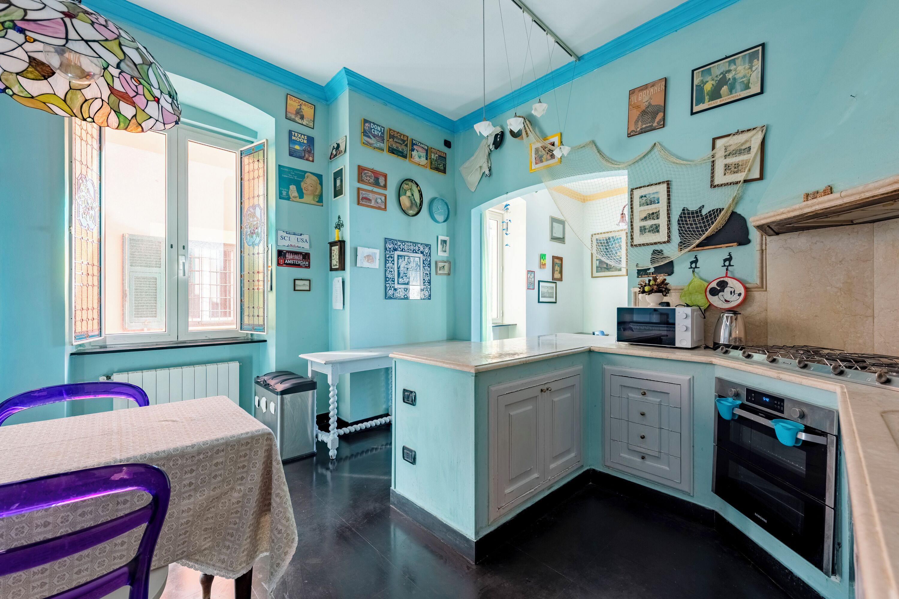 Appartement Familial, plusieurs chambres, vue mer (Genova Nervi Sea Front) | Cuisine privée