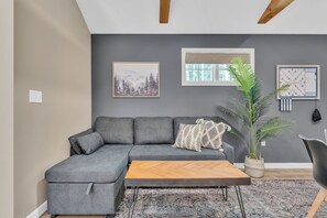 Smart TV, fireplace, video games, books