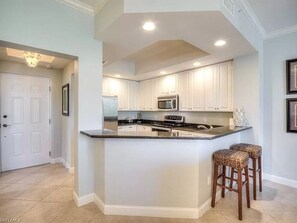 Fridge, microwave, oven, stovetop - Quiet 4th Floor End Unit. Amazing Resort Pool View. Family Friendly  (Bonita Springs)