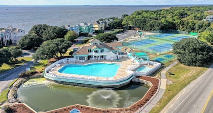 Tons of family entertainment options in the semi-soundfront Corolla home!