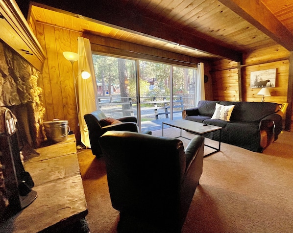 Smart-TV, Kamin, Bücher