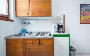 Fridge, oven, stovetop, coffee/tea maker