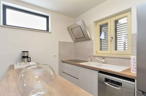 Fridge, oven, stovetop, dishwasher - Holiday home with air conditioning (Medulin)