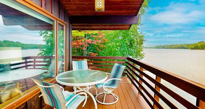 Lakefront home on South Two Lakes with lake views, lake access, firepit, & dock