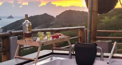 Private house with swimming pool, jacuzzi and ocean view in Taganga