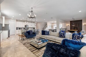 TV, fireplace, video games - Luxury Villa 9 Bdrm/Pool/Games Room at Solara Resort (Kissimmee)