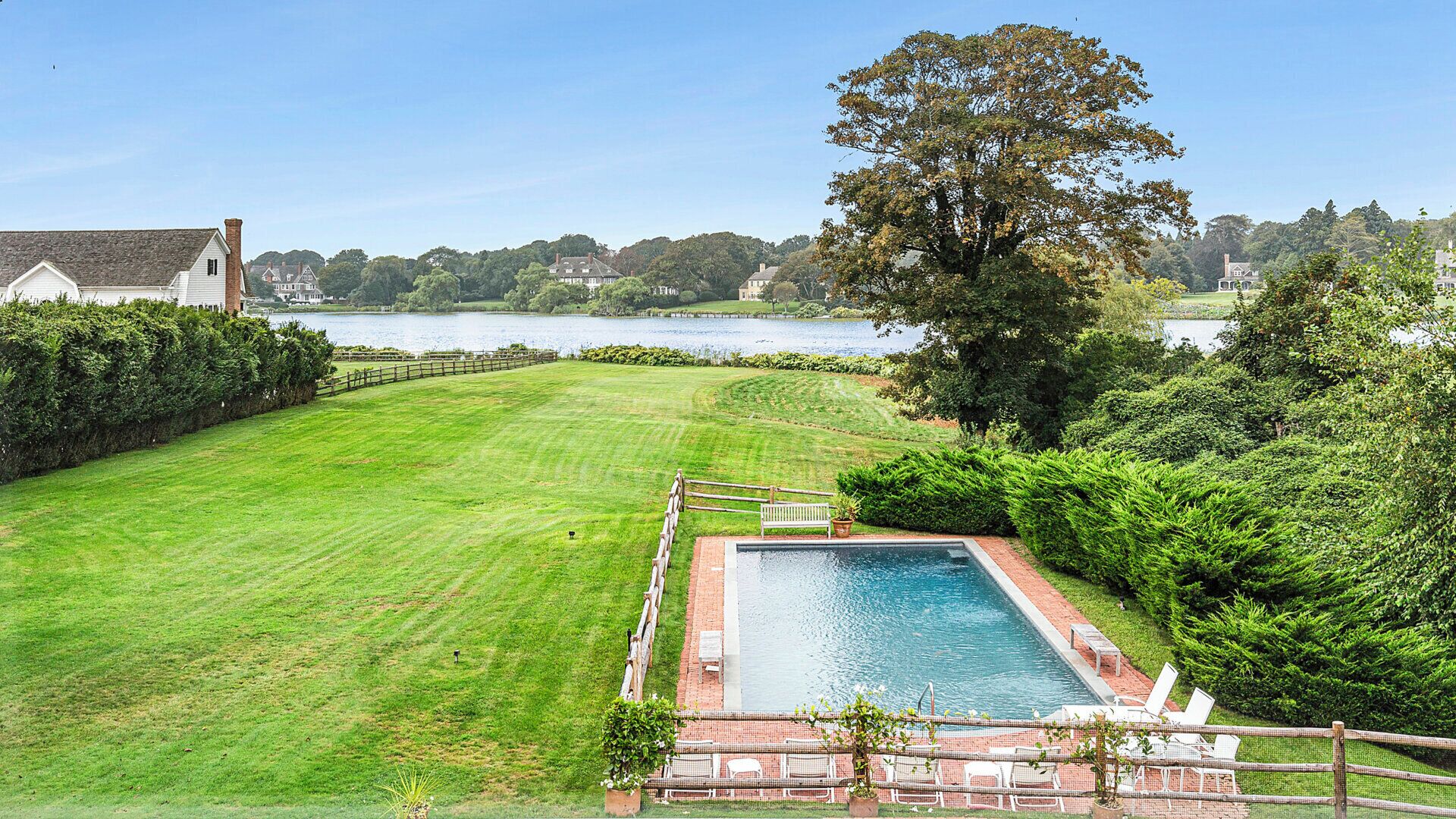 Expansive Waterfront Southampton Home with Private Pool, Close to Village,...