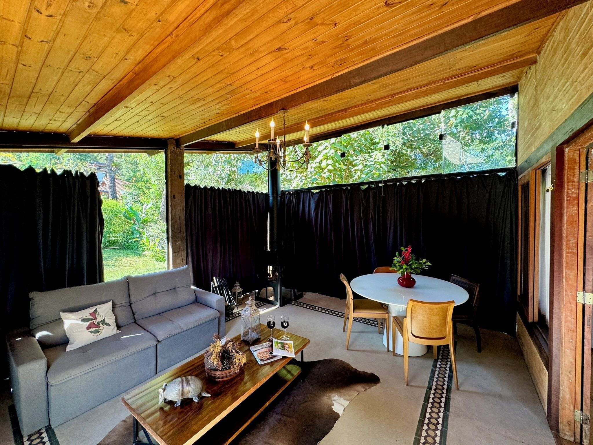 Family Chalet | Living area | Fireplace