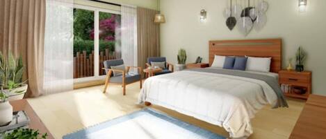 2 bedrooms, iron/ironing board, WiFi, bed sheets