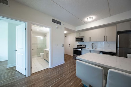 Private kitchen. Entire Two Bedroom Apartment With Ensuite Laundry at Center of Waterloo