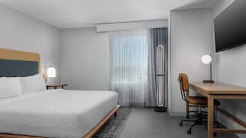 Suite, 1 King Bed, Accessible, Bathtub (Efficiency) | Hypo-allergenic bedding, in-room safe, desk, laptop workspace