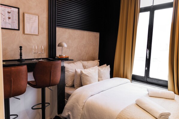 1 غرفة نوم وواي فاي وملاءات أسرّة