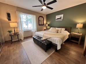 2 bedrooms, iron/ironing board, WiFi, bed sheets