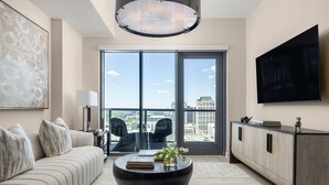 Smart TV, foosball, books, offices