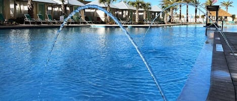 A heated pool