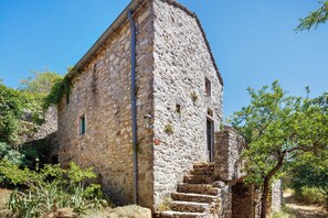 Exterior - Stone house in the heart of Larzac, free-roaming horses and horse-drawn carriage rides (Campestre-et-Luc)