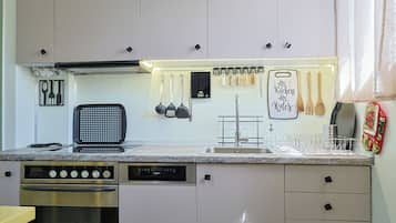 Appartement Premium, cuisine, vue ville | Cuisine privée