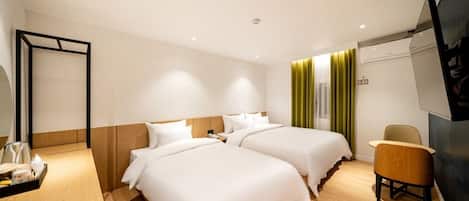 Habitación con 2 camas individuales | Wifi gratis y ropa de cama