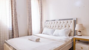 Apartemen Deluks, 1 kamar tidur | 1 kamar tidur, selimut bulu angsa, dan setrika/meja setrika