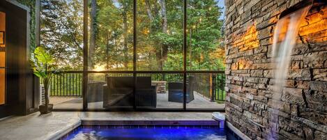 Indoor pool, a heated pool