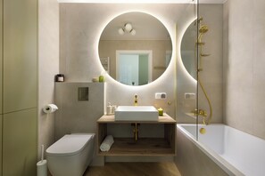 Deluxe Apartment | Bilik Mandi | Pengering rambut, tuala disediakan, tisu tandas 