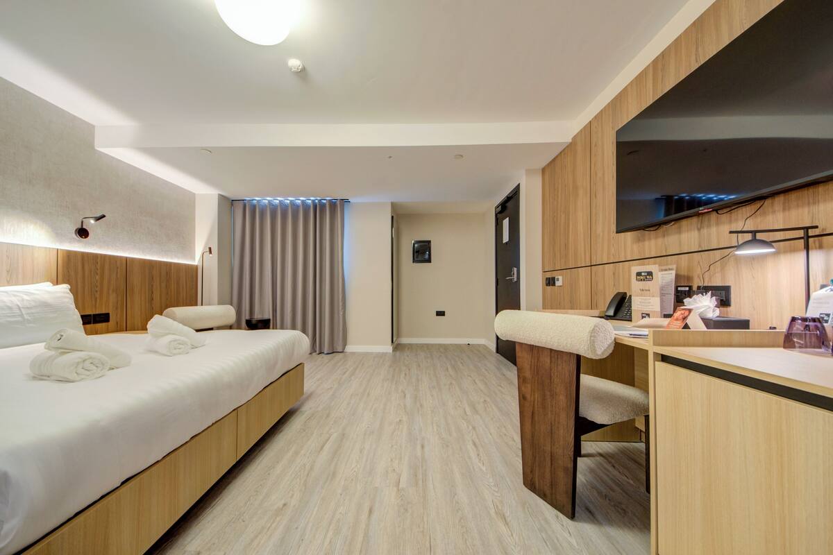 Double or Twin, Internal Room, Window, No View | In-room safe, desk, laptop workspace, iron/ironing board