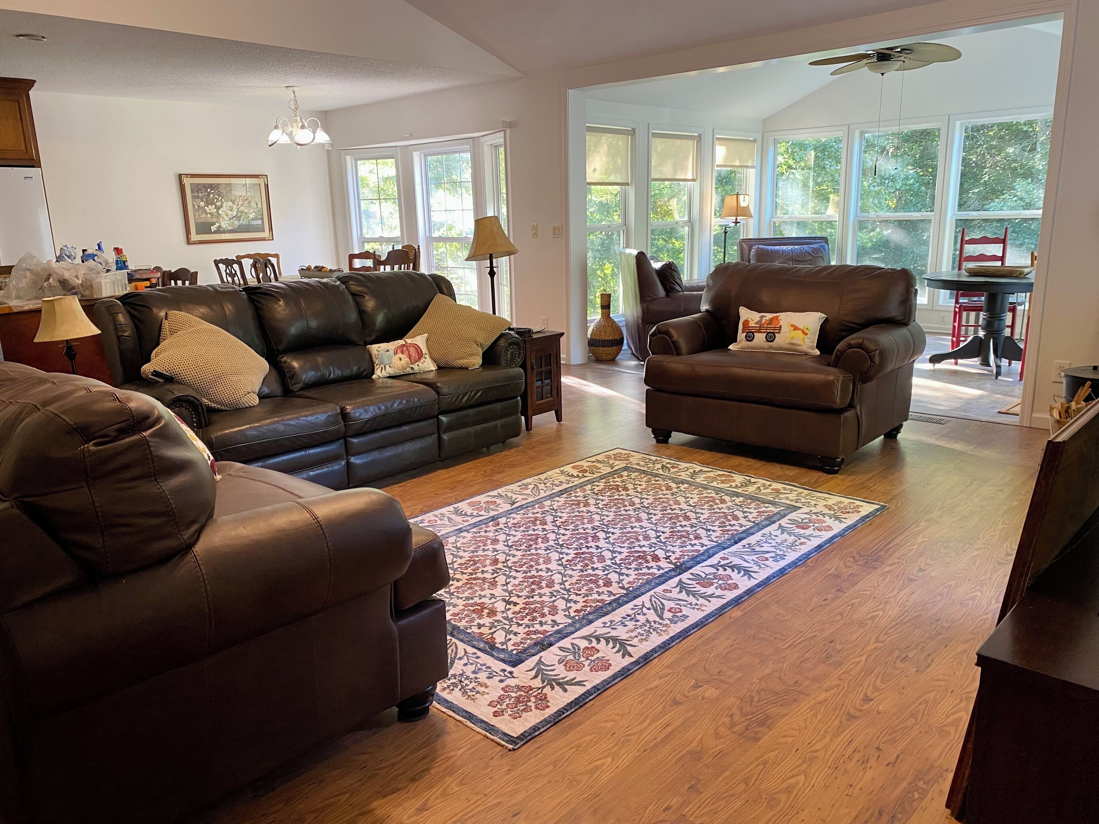 Huge private multi acre yard and a creek.