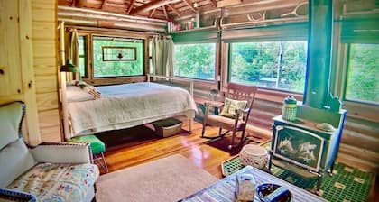 Historic Cabin + Peaceful + Waterside + Patio