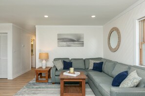 Living area - Surf Shack on DuneWay-EV Charger & steps to Beach with Hot Tub! (Avon)