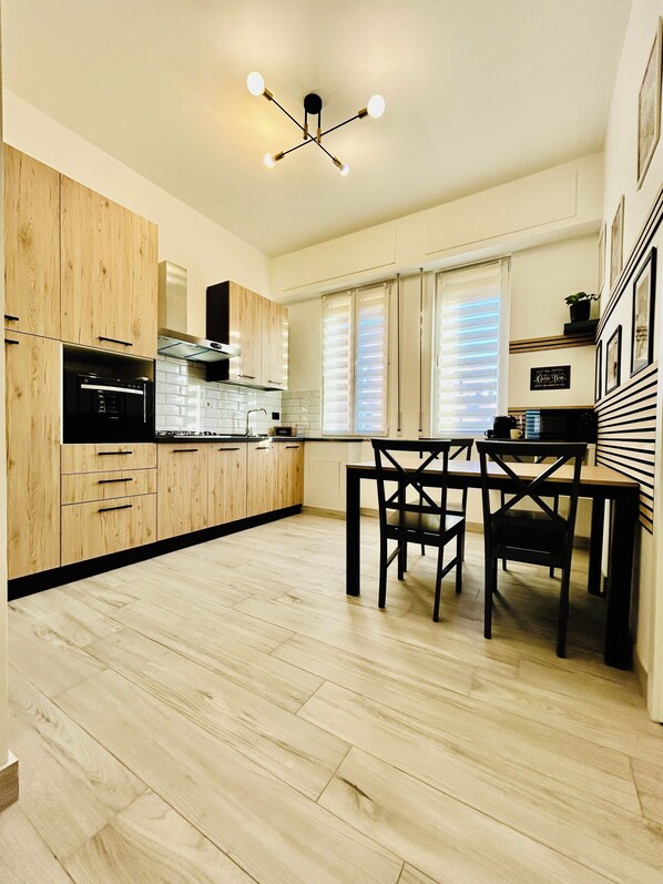 Microwave, stovetop, dishwasher, electric kettle