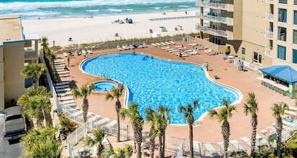 Luxury GROUND Floor Beachfront Condo w Gulf Views - Indoor Outdoor Pools-