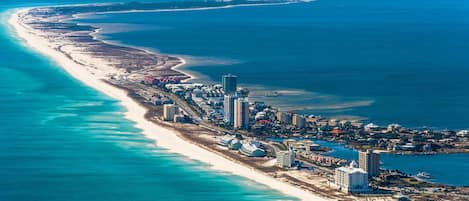 Condo, 1 grand lit et 1 canapé-lit (Villas on the Gulf unit G7) | Plage | Sur la plage