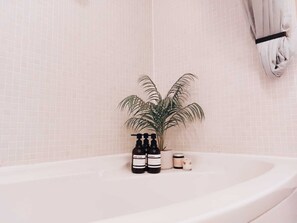 Haartrockner, Handtücher, Seife, Shampoo