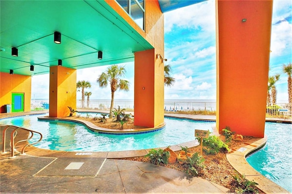 A heated pool