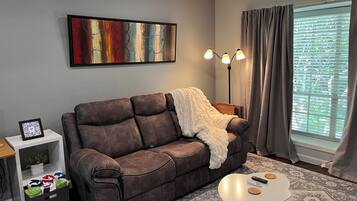 Smart TV, fireplace, video games, computer monitors