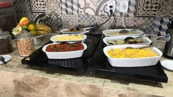 Free daily buffet breakfast