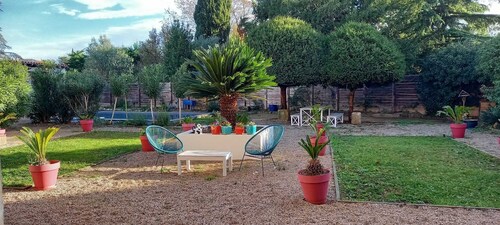 Chambres Dhôtes "123 Soleil" Avec Piscine Pour 8 au Cœur de L'hérault!