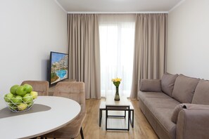 One Bedroom with Street View | Living room | LCD TV - Bellicity Apart Complex (Ravda)