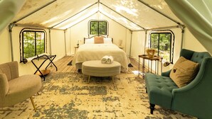 Deluxe-telt - 1 queensize-seng | Allergivenligt sengetøj, dundyner, individuelt design