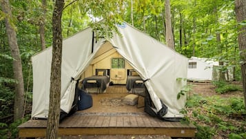 Tente Deluxe, 2 lits une place | Literie hypoallergénique, couette en duvet d'oie