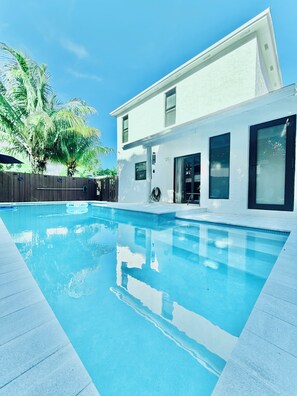 A heated pool