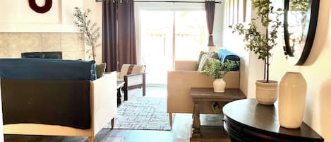 TV connectée, cheminée