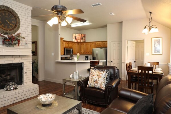 Smart TV, fireplace, offices