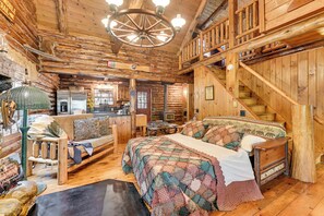 TV, fireplace, books - Lake & Beach Access at Lake Luzerne Cabin! (Lake Luzerne)